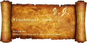 Viszkocsil Jenő névjegykártya